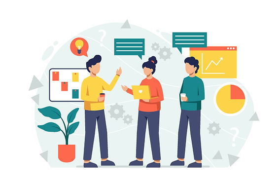 Illustration du concept de communication en entreprise