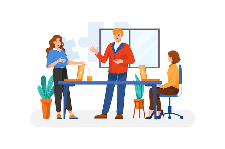 Illustration du concept de team building bienveillant